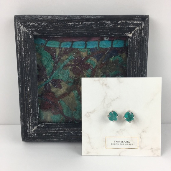 SALE!!! 💙 1 pair left! Neon Apatite Earrings - Picture 5 of 6